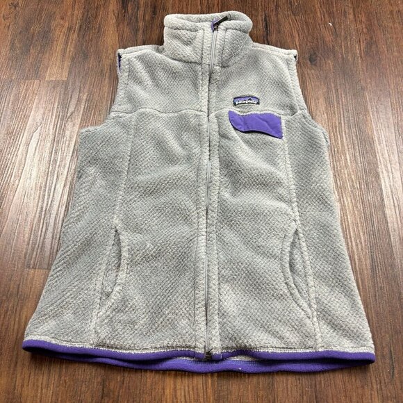 Patagonia Jackets & Blazers - Patagonia Re-Tool Vest Tailored Grey Nickel X-Dye Concord Purple Zip Women’s S